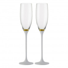 Eisch Champagner-Exklusiv - Geschenkset Sektgläser gold-weiß im Geschenkkarton 2-tlg. / 180 ml